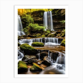 Waterfalls In The Forest Art Print