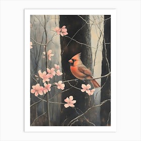 Cardinal In The Woods 2 Art Print