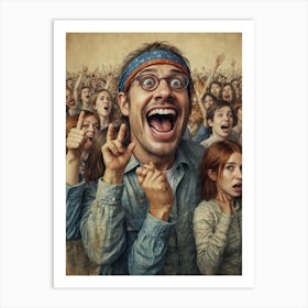 Crowd Of People Art Print