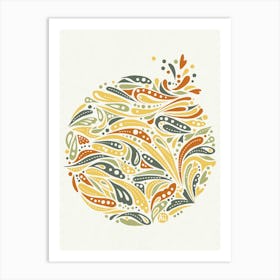 Groovy Splash [autumn green / yellow] Art Print