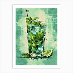 Caipirinha Watercolour Inspired 3 Art Print