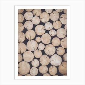 Stack Of Logs Art Print