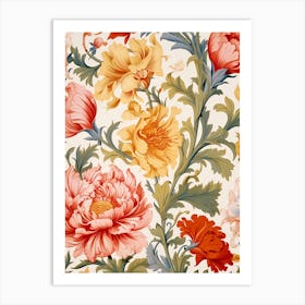 Floral Wallpaper Pattern 15 Art Print