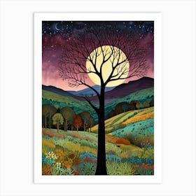 William Morris Moonlight In The Valley Art Print