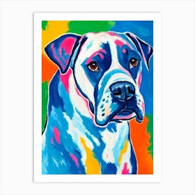 Boxer Fauvist Style Dog Art Print