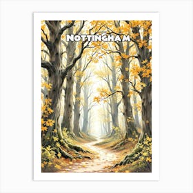 Nottingham Retro Vintage Travel V 03 Art Print