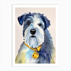 Kerry Blue Terrier 3 Watercolour Dog Art Print