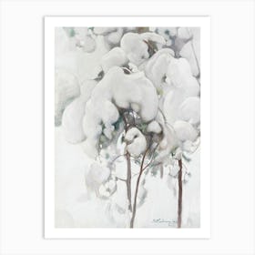 'Snow Covered Trees' Art Print