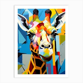 Giraffe Abstract Pop Art 2 Art Print