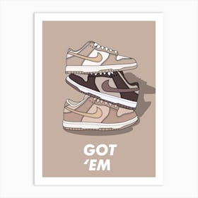 Collection Dunk Sneakers Art Print