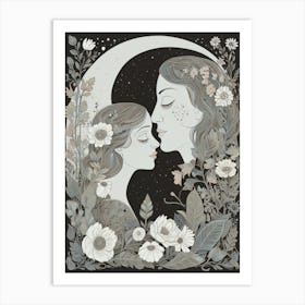 love under the moonlight Art Print