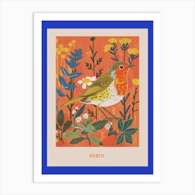 Spring Birds Poster Robin 2 Art Print