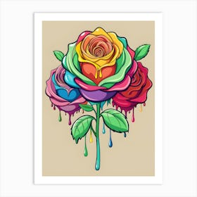 Colorful Roses Art Print