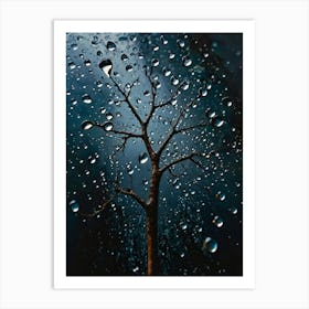 Tree In The Rain Art Print