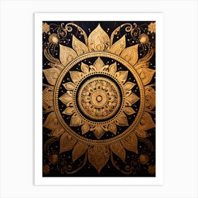 Gold Mandala 1 Art Print