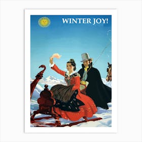 Winter Joy In Switzerland Art Print