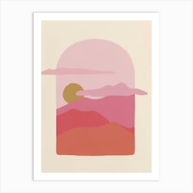 Sunset In The Mountains 24 Art Print