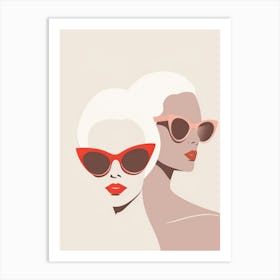 Two Women In Sunglasses 13 Art Print