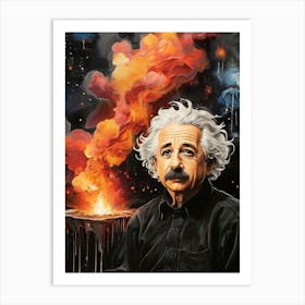 Albert Einstein 8 Art Print