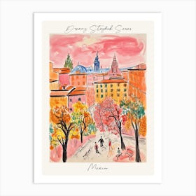 Poster Of Mexico, Dreamy Storybook Illustration 2 Art Print