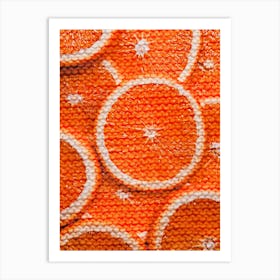 Citrus knits - oranges Art Print