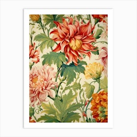 Floral Wallpaper Pattern 9 Art Print