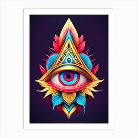 Pineal Gland, Symbol, Third Eye Tattoo 7 Art Print