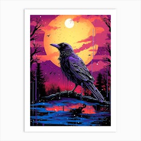 Raven At Night Art Print