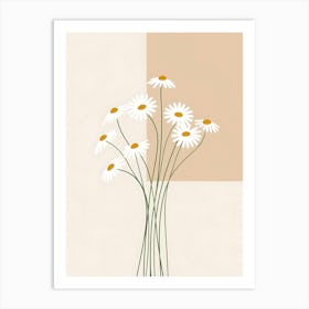 Daisies In A Vase 2 Art Print