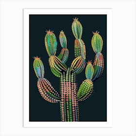 Peyote Cactus Minimalist Abstract Illustration 4 Art Print