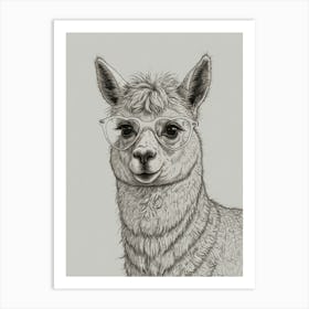 Llama With Glasses 3 Art Print