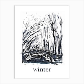 Winter In The Park Art Print