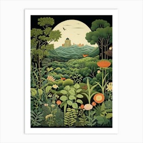 Kairakuen Japan Henri Rousseau S Style Rousseau 2 Art Print