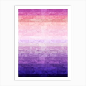 Expressionist and geometric watercolor 4 Art Print