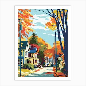 Belmont New York Colourful Silkscreen Illustration 2 Art Print