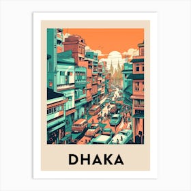 Dhaka 3 Vintage Travel Poster Art Print