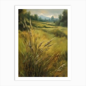 Wild grass, old oil painting,Colorado Arts, Vermont Arts,Montana Arts,Alaska Arts3 Art Print