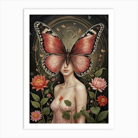 Butterfly Girl 1 Art Print