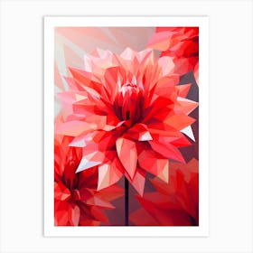 Abstract Flowers Art Print