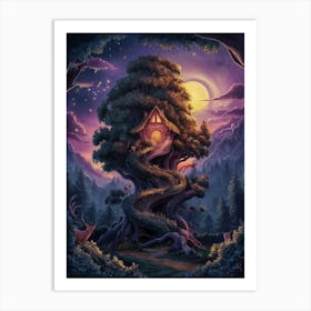 Fairy House In The Forest Art Print