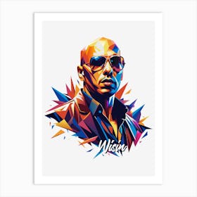 Wisin 01 Portrait Music Icon WPAP Pop Art Art Print