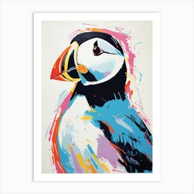 Andy Warhol Style Bird Puffin 3 Art Print
