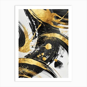 Gold And Black Canvas Print 29 Art Print