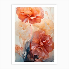 Flowers In Water Art Print