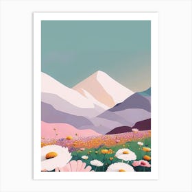 Daisies In The Mountains Art Print