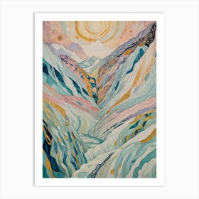 Abstract Pastel Glacier Art Print