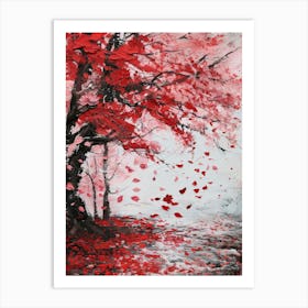 Red Tree 1 Art Print