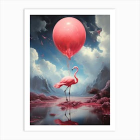 Pink Flamingo Art Print