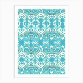 Turquoise Abstract Pattern Art Print