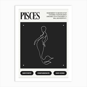 Pisces Zodiac Sign Art Print